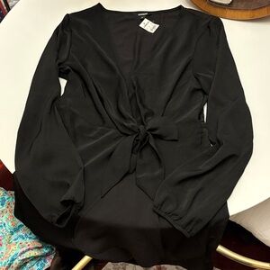 NWT Express Black Long Sleeve Wrap Dress